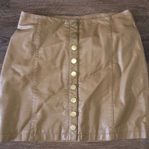 Free People Leather Skirt